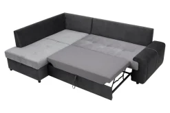 Narożnik rozkładany szary TOFFI prawy