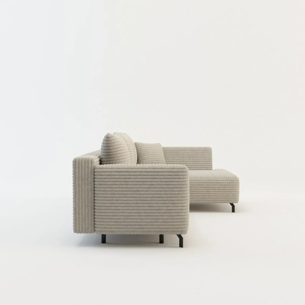 Narożnik rozkładany taupe ASOLO prawy