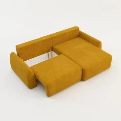 Narożnik rozkładany żółty FEDE