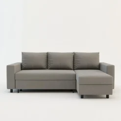 Narożnik rozkładany z 2 pojemnikami szary MEDIO