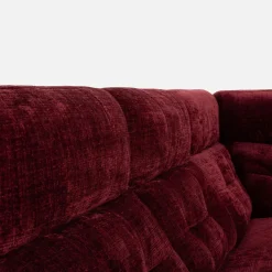 Narożnik rozkładany z funkcją relaksu i barkiem bordowy CANTATA lewy