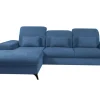 Narożnik rozkładany z poduszkami niebieski ALTA lewy