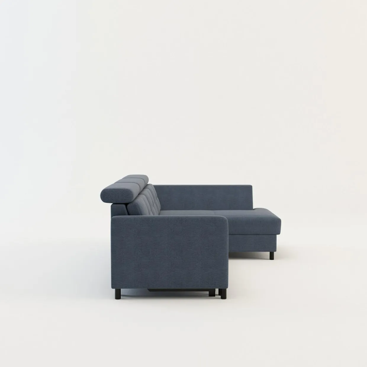 Narożnik rozkładany z regulowanymi zagłówkami niebieski WONDER prawy