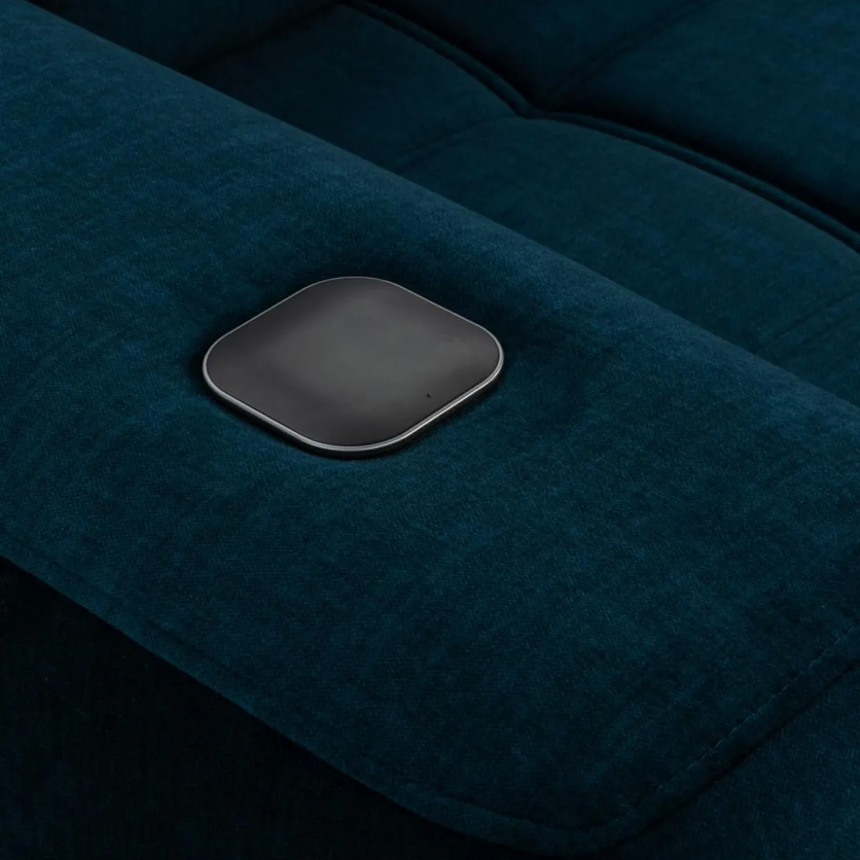 Narożnik rozkładany z regulowanymi zagłówkami granatowy ASTOLA prawy