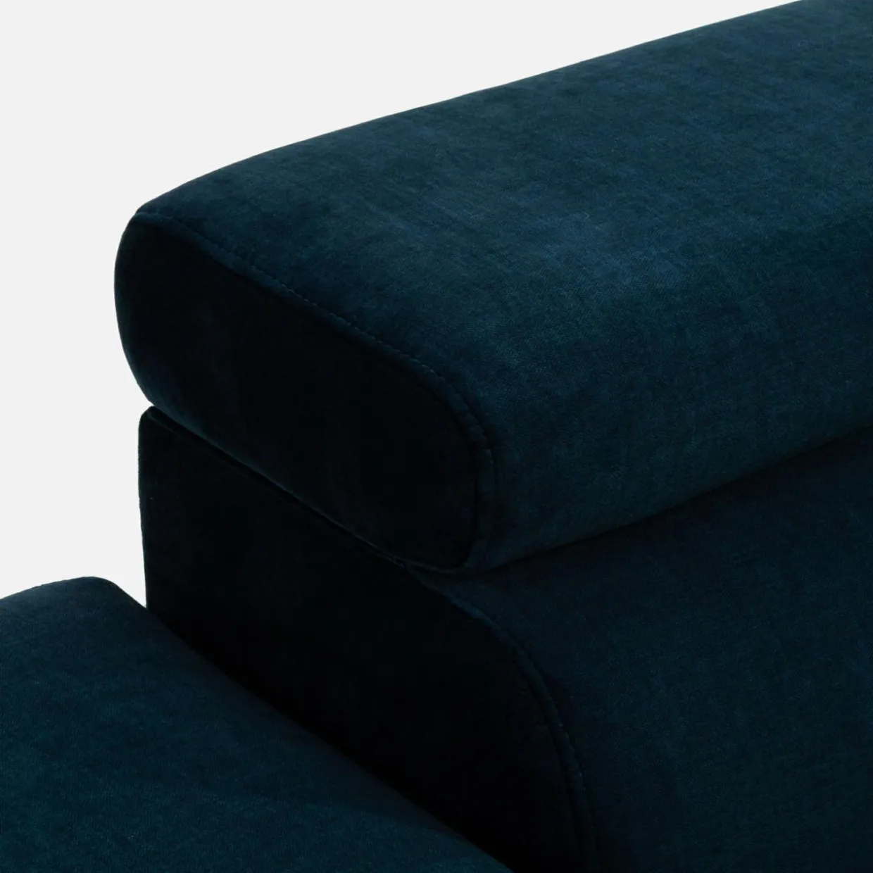 Narożnik rozkładany z regulowanymi zagłówkami granatowy ASTOLA prawy