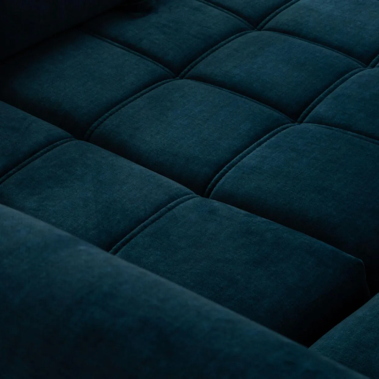 Narożnik rozkładany z regulowanymi zagłówkami granatowy ASTOLA prawy