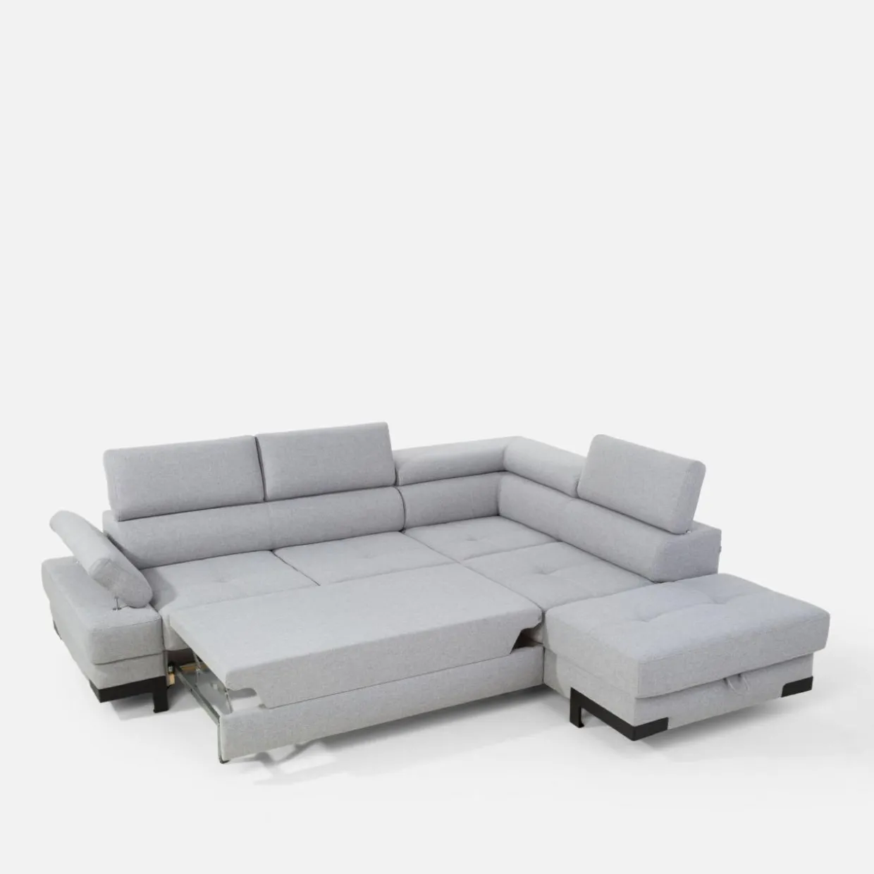 Narożnik rozkładany z regulowanymi zagłówkami EMPORIO L II prawy