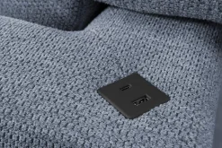 Narożnik rozkładany z regulowanymi zagłówkami niebieski WONDER lewy