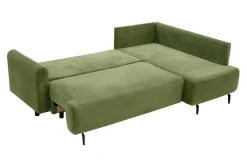 Narożnik rozkładany zielony LUKA prawy