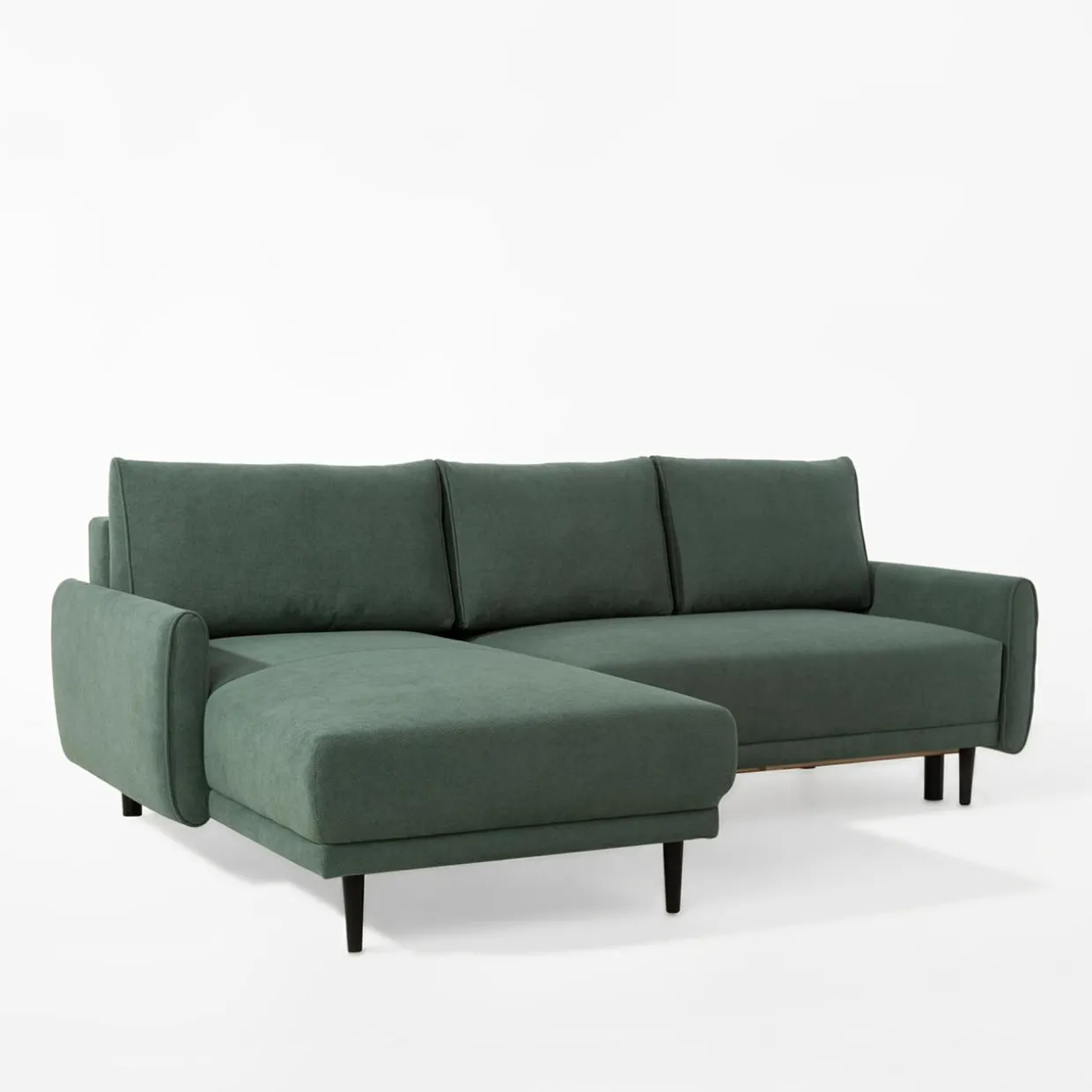 Narożnik rozkładany zielony SOHO S lewy