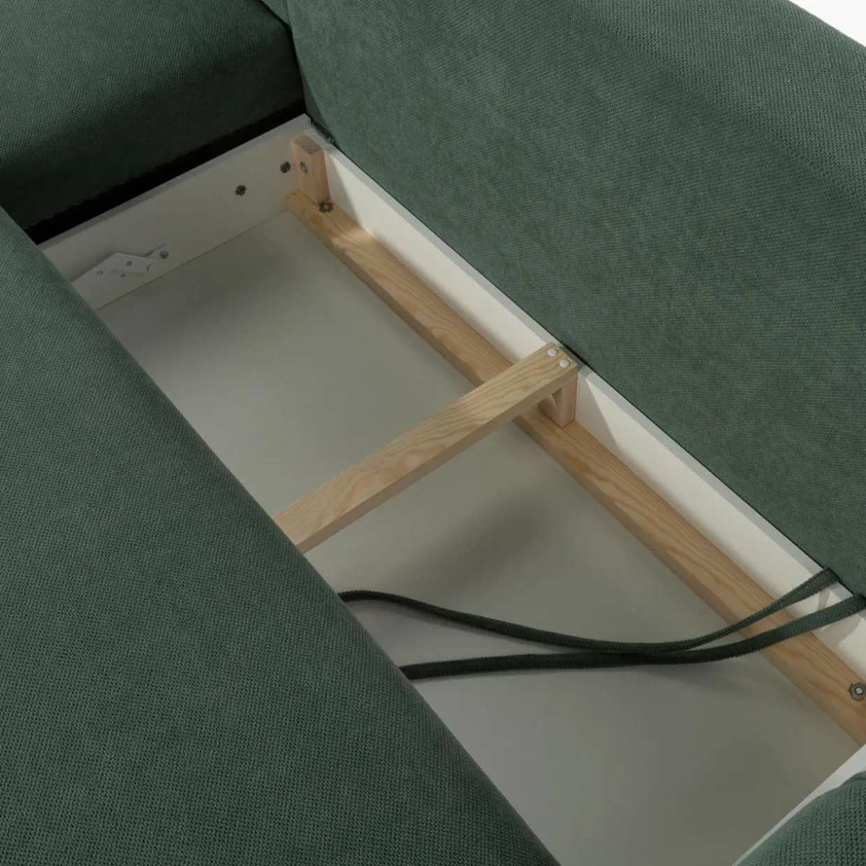 Narożnik rozkładany zielony SOHO S lewy