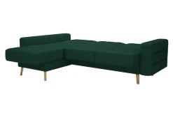 Narożnik rozkładany zielony BODO lewy