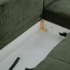 Narożnik rozkładany zielony MAURO lewy