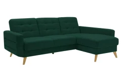 Narożnik rozkładany zielony BODO prawy