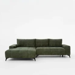 Narożnik rozkładany zielony MAURO prawy