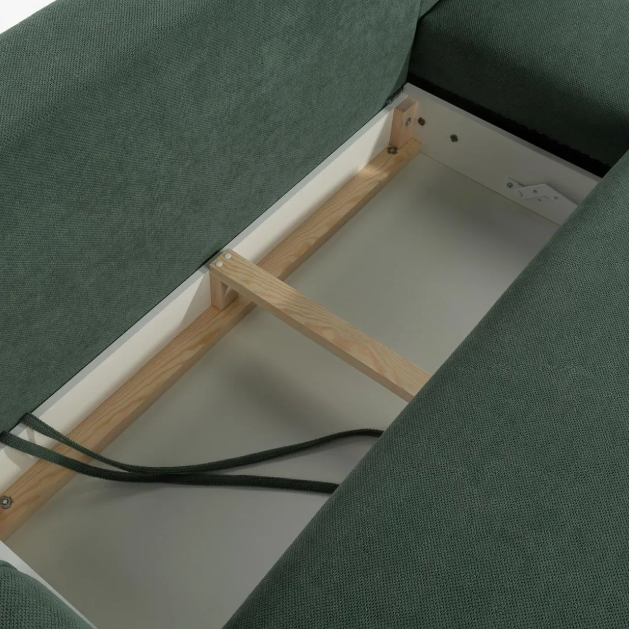 Narożnik rozkładany zielony SOHO S prawy