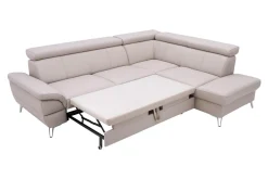 Narożnik skórzany beżowy LEMAN prawy