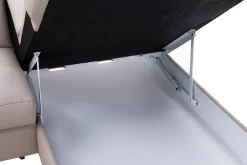 Narożnik skórzany beżowy LEMAN prawy