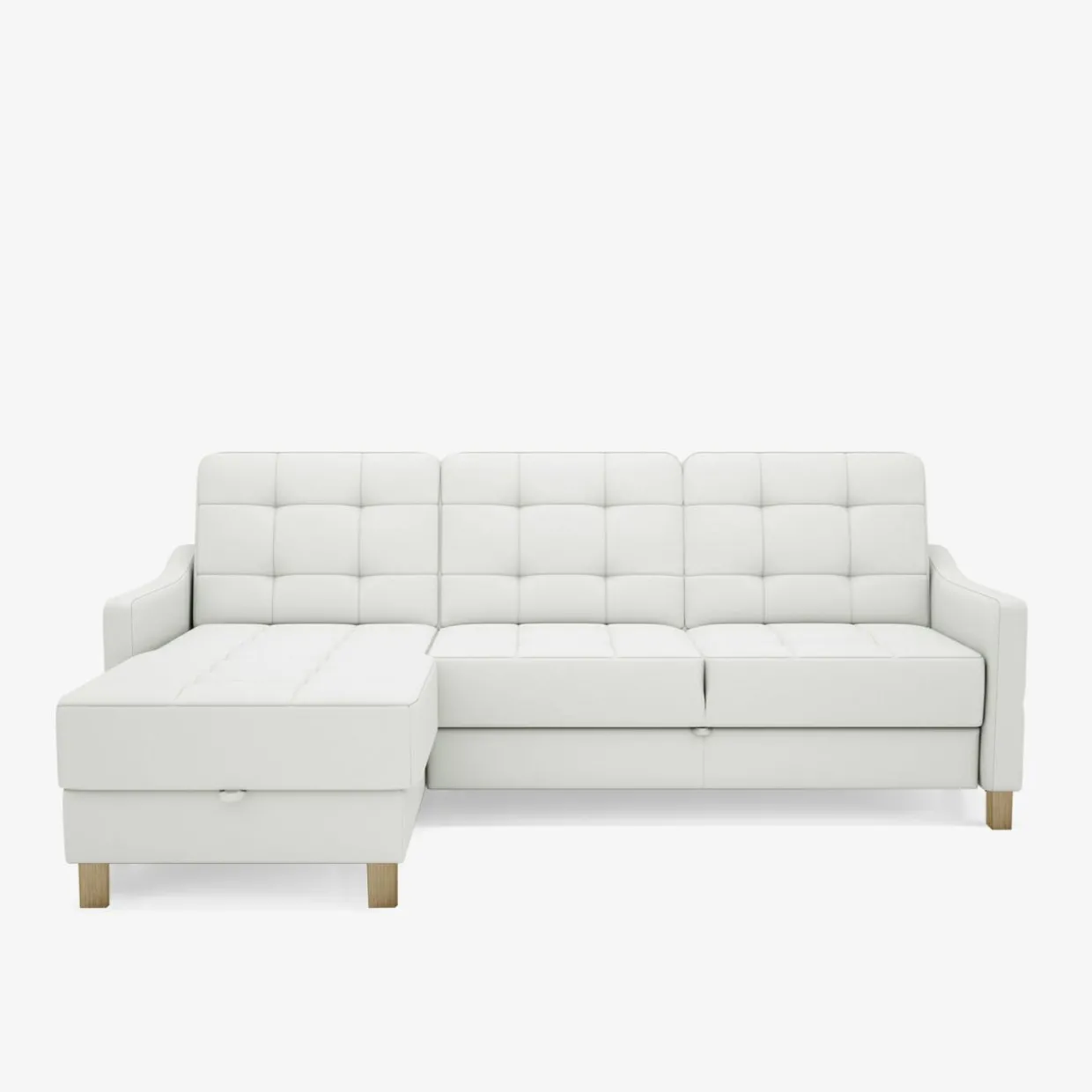 Narożnik skórzany biały MALMO