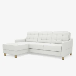 Narożnik skórzany biały MALMO