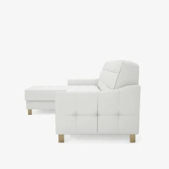 Narożnik skórzany biały MALMO