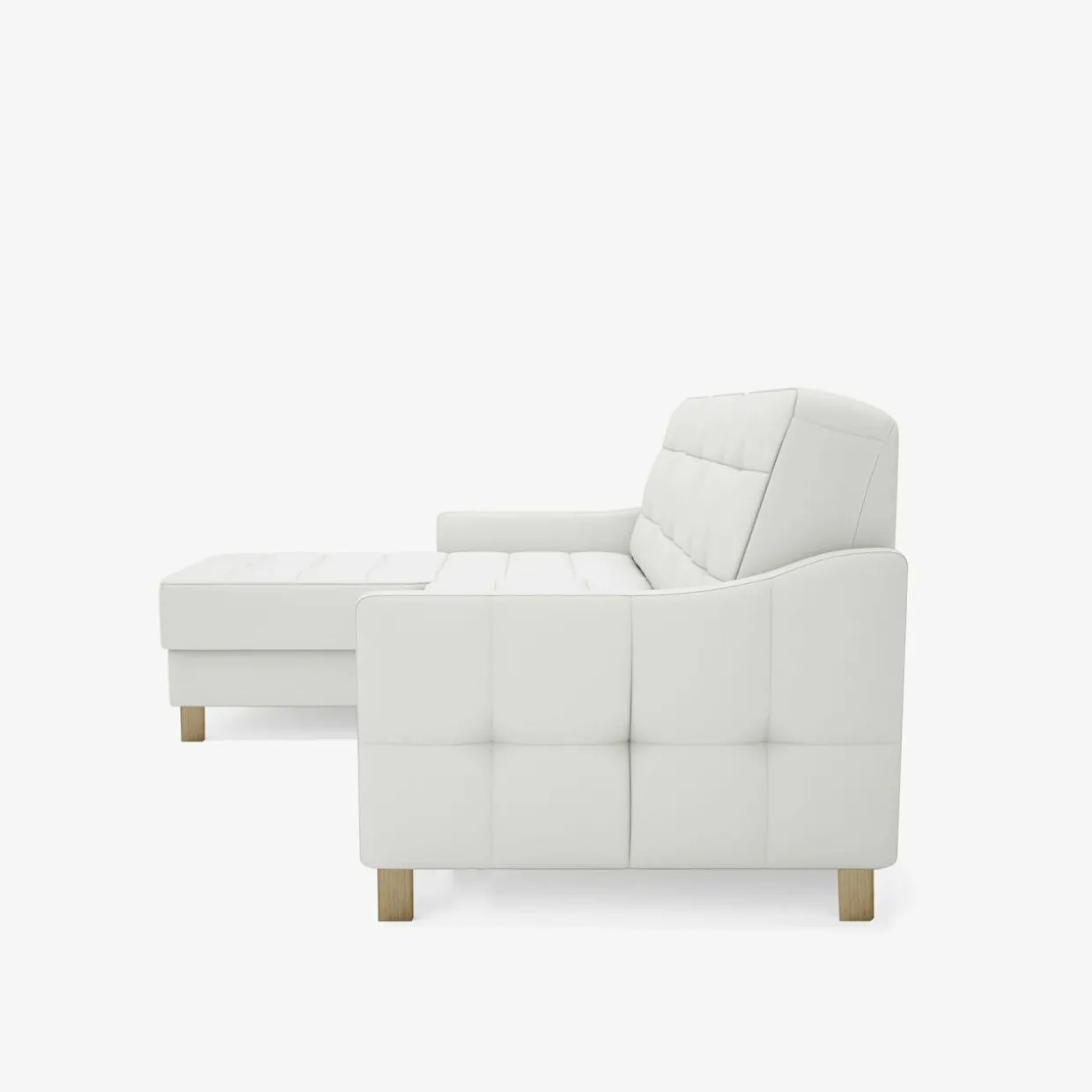 Narożnik skórzany biały MALMO