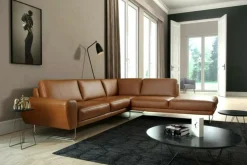 Narożnik skórzany brązowy SPRING prawy