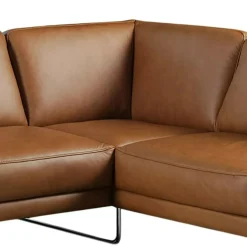 Narożnik skórzany brązowy SPRING prawy