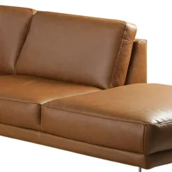 Narożnik skórzany brązowy SPRING prawy