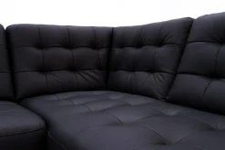 Narożnik skórzany czarny MALMO lewy