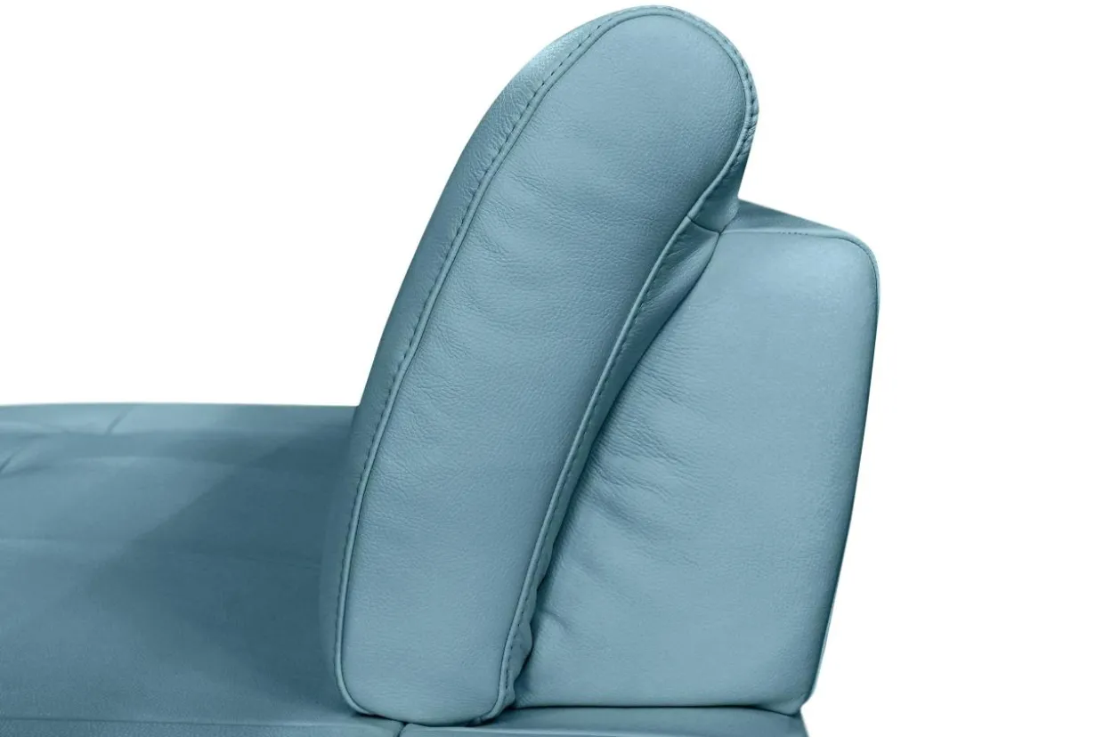 Narożnik skórzany niebieski LAZUR lewy