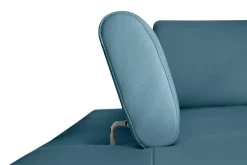 Narożnik skórzany niebieski LAZUR lewy