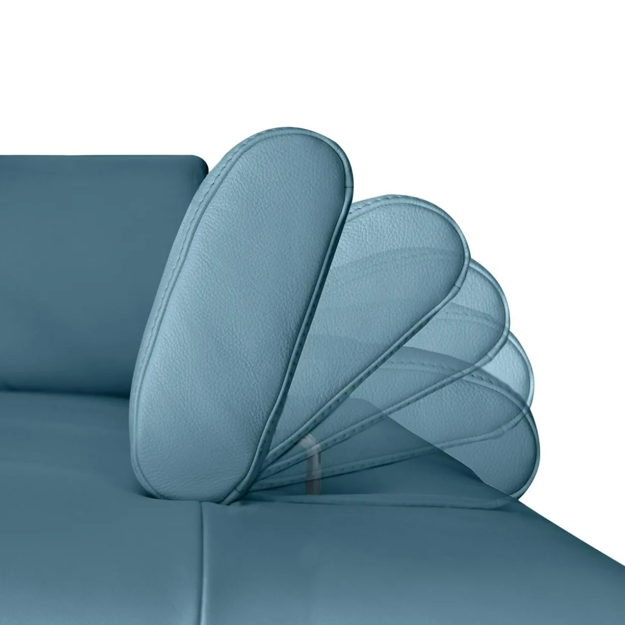 Narożnik skórzany niebieski LAZUR lewy