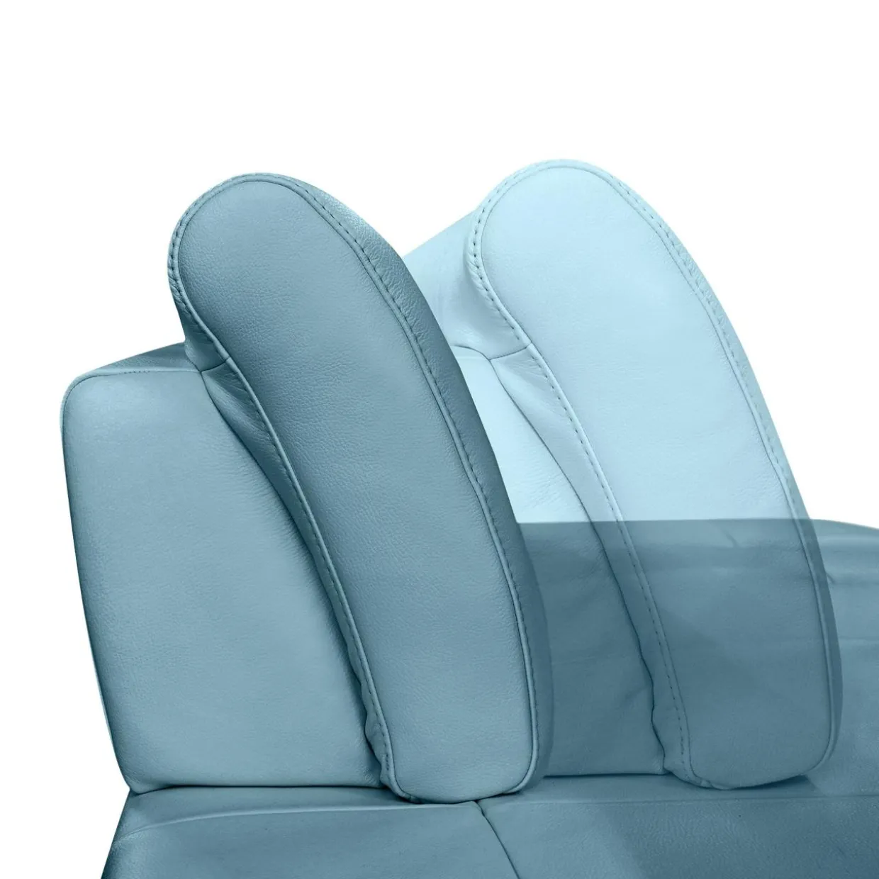 Narożnik skórzany niebieski LAZUR lewy