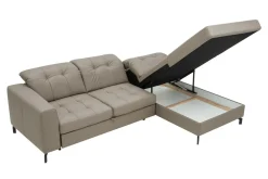 Narożnik skórzany pikowany PAULA prawy