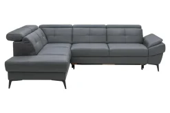 Narożnik skórzany szary COSTA lewy