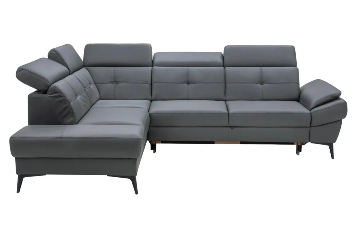 Narożnik skórzany szary COSTA lewy