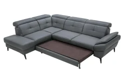 Narożnik skórzany szary COSTA lewy