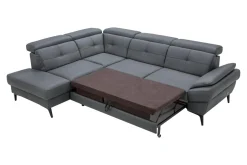 Narożnik skórzany szary COSTA lewy