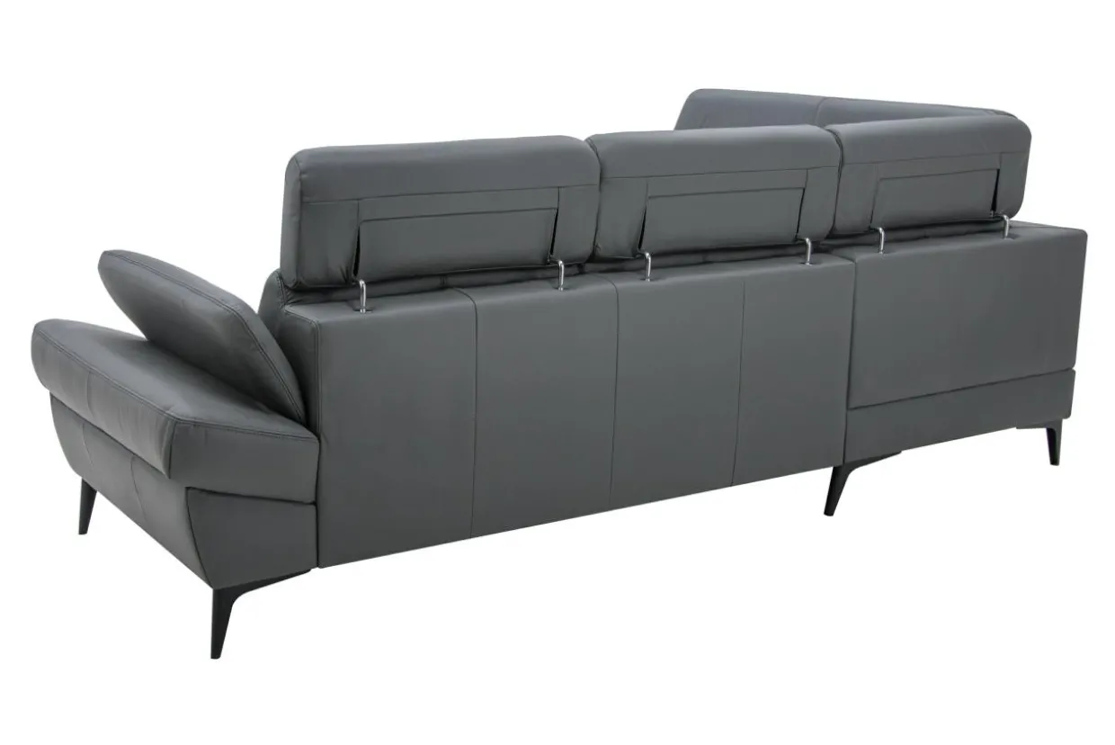 Narożnik skórzany szary COSTA lewy