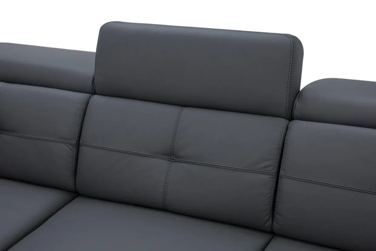 Narożnik skórzany szary COSTA lewy