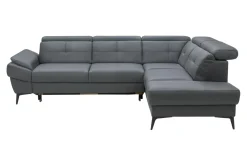 Narożnik skórzany szary COSTA prawy