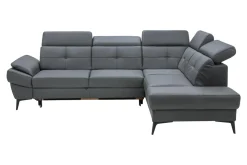 Narożnik skórzany szary COSTA prawy