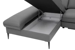 Narożnik skórzany szary MARTE lewy