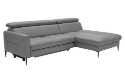 Narożnik skórzany szary MARTE prawy