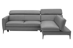 Narożnik skórzany szary MARTE prawy