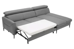 Narożnik skórzany szary MARTE prawy