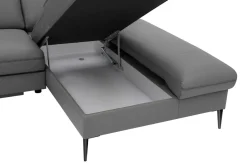 Narożnik skórzany szary MARTE prawy