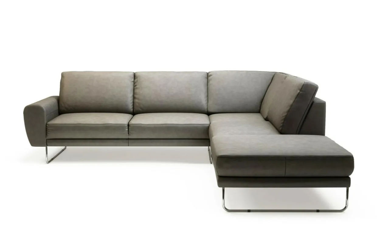 Narożnik skórzany szary SPRING prawy