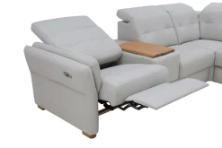 Narożnik skórzany z funkcją relaks BRONX prawy